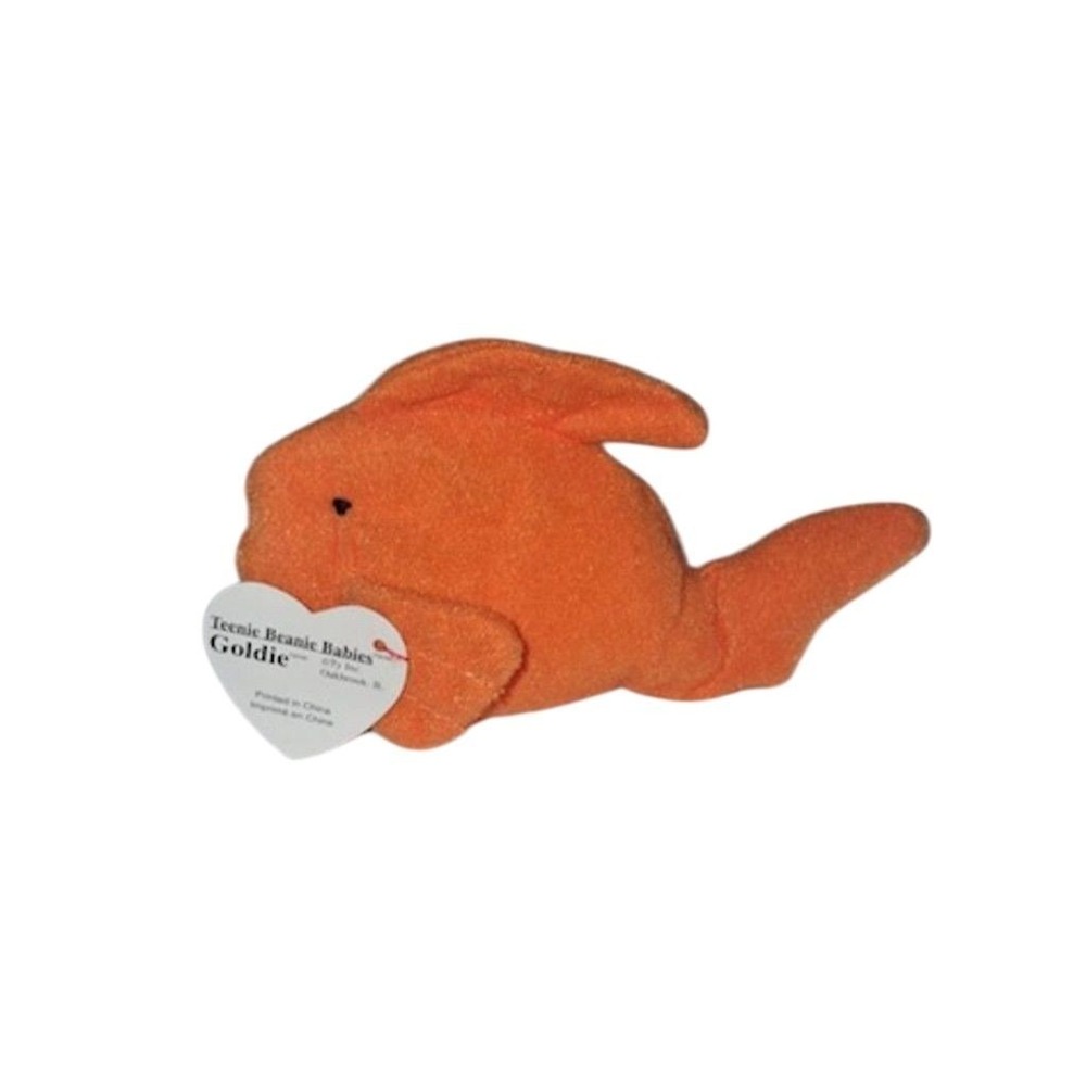 Vintage 1993 TY Teenie Beanie Babies Goldie‎ the Goldfish Plush Toy